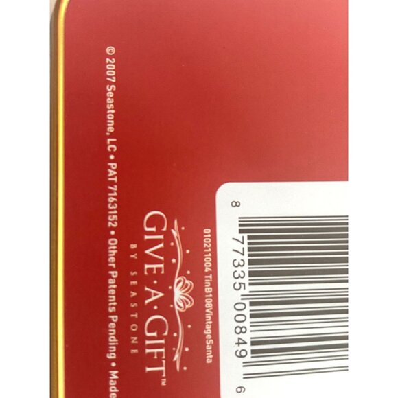 Set Of 5 Christmas-Themed Metal Gift Tins W Santa/Snowman Christmas Holiday - Picture 4 of 9